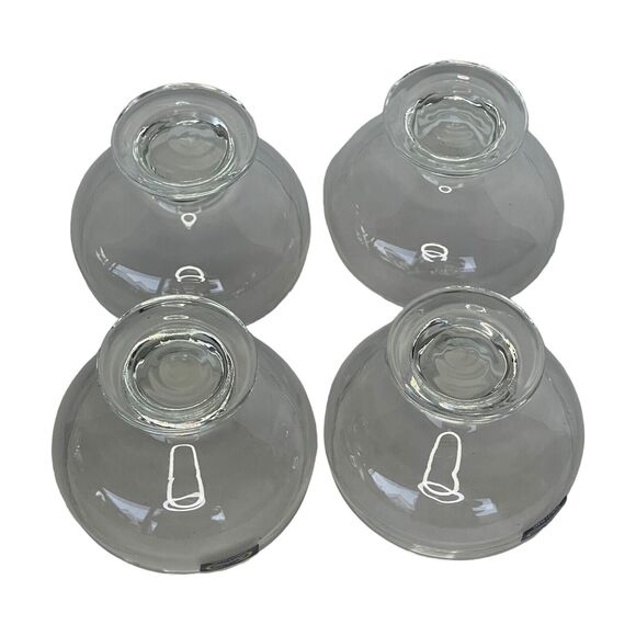 Vintage Pasabahce Turkey Clear Quality Glass Sherbet Ice Cream Bowls - Set of 4 - Picture 4 of 7